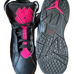Kids Black and Pink Nike Shoes